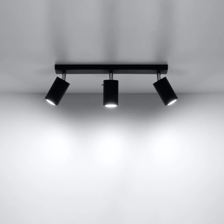 Regleta Vinivi negro, 3 luces