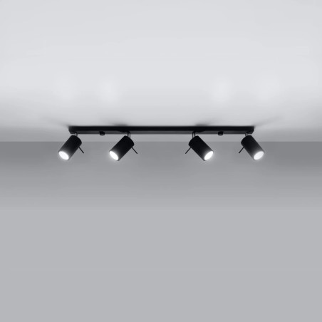 Regleta Vinivi negro, 4 luces