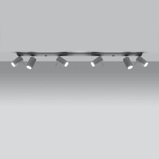 Regleta Vinivi gris, 6 luces