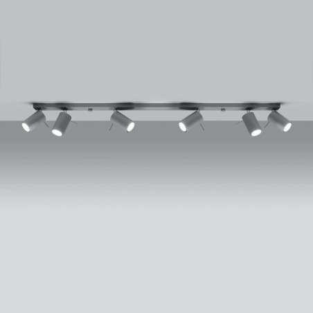 Regleta Vinivi gris, 6 luces