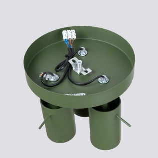 Plafón Vinivi verde, 3 luces