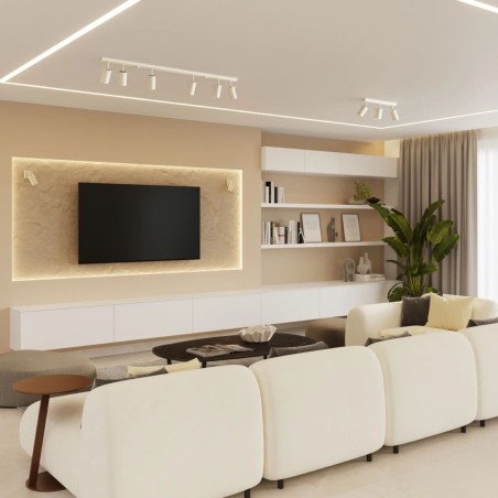 Regleta Vinivi beige, 6 luces