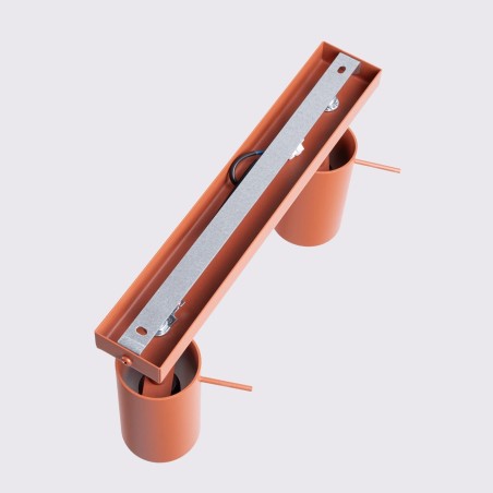 Regleta Vinivi rojo, 2 luces