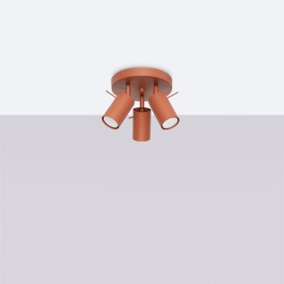 Plafón Vinivi rojo, 3 luces