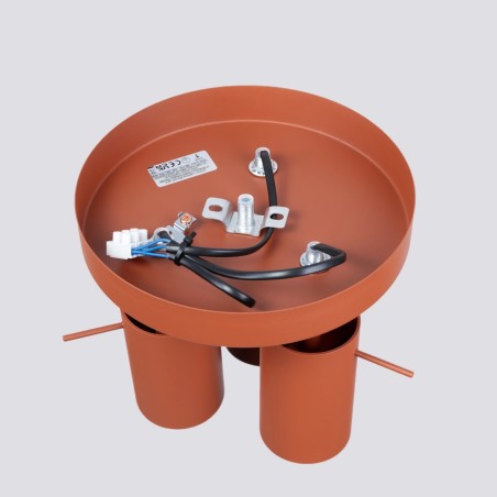 Plafón Vinivi rojo, 3 luces