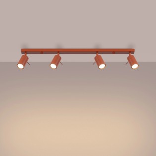 Regleta Vinivi rojo, 4 luces