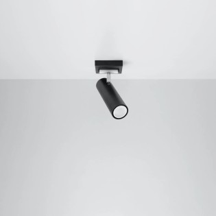 Foco Zani negro, 1 luz