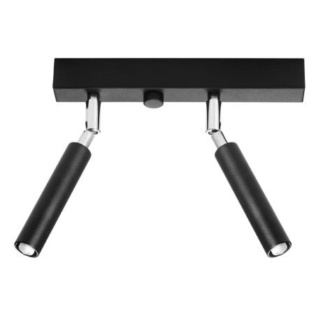 Regleta Koin negro, 2 luces