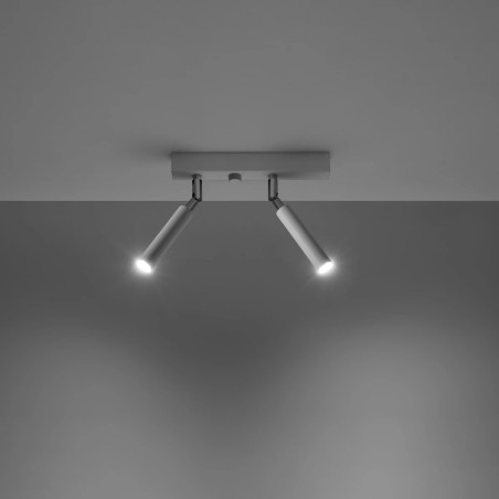 Regleta Koin blanco, 2 luces