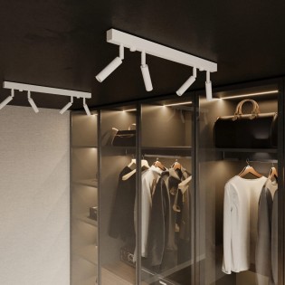 Regleta Koin blanco, 4 luces