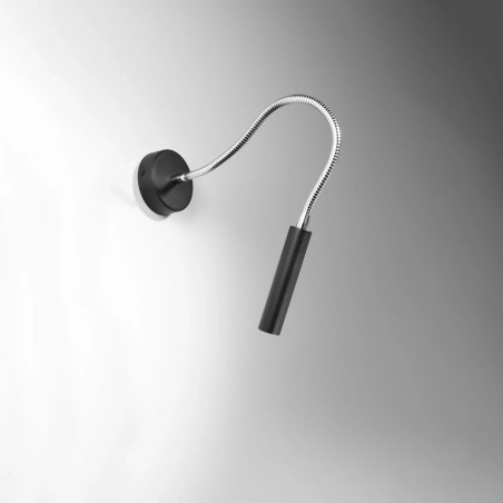 Aplique de pared Asni negro