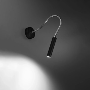 Aplique de pared Asni negro