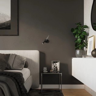 Aplique de pared Asni negro