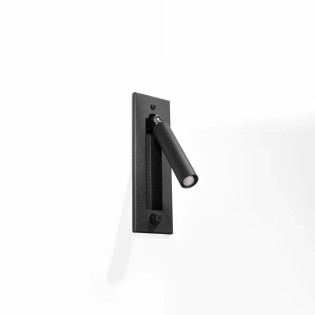 Aplique de pared Inlu negro