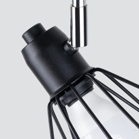 Regleta Mozosa negro, 2 luces