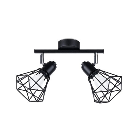 Regleta Mozosa negro, 2 luces