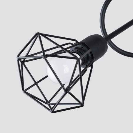 Lámpara de techo Mozosa negro 3 luces