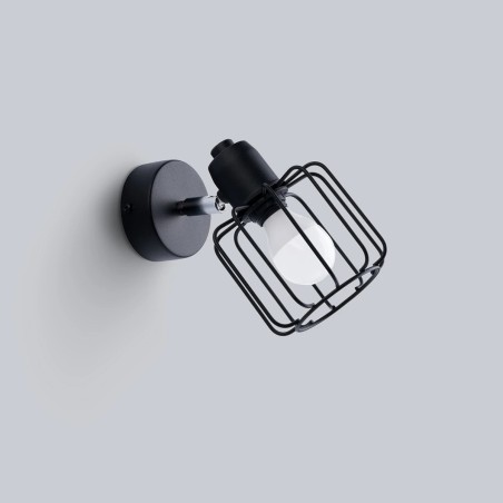 Aplique de pared Naxa negro, 1 luz