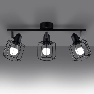 Regleta Naxa negro, 3 luces
