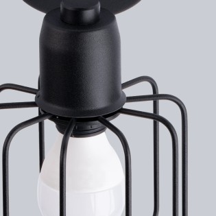 Regleta Naxa negro, 3 luces