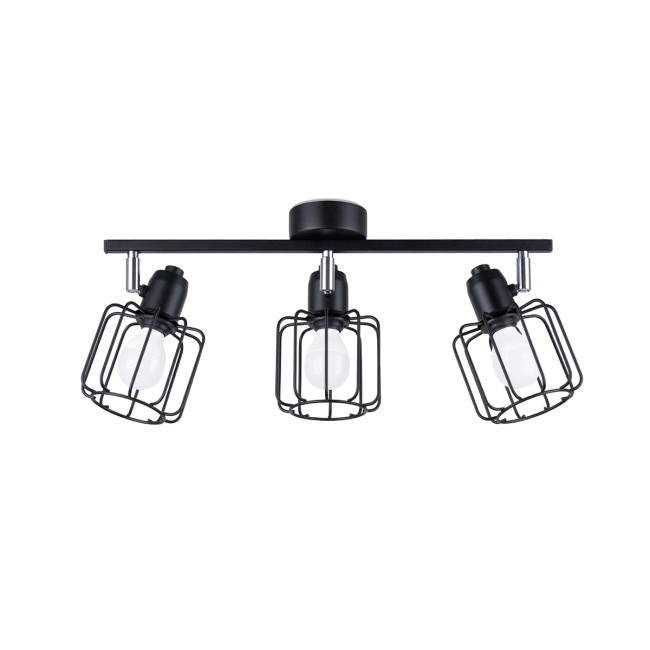 Regleta Naxa negro, 3 luces