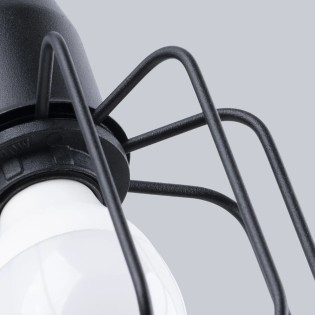 Aplique de pared Naxa negro L, 1 luz