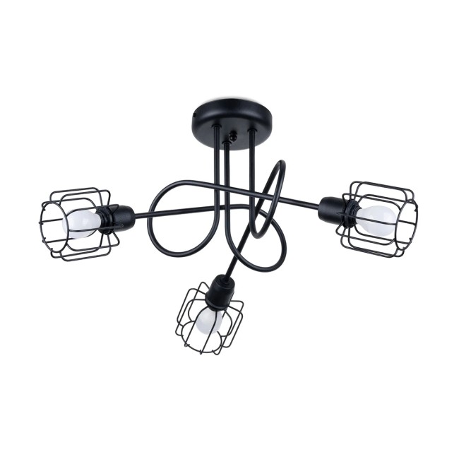 Lámpara de techo Naxa negro 3 luces