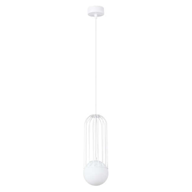 Lámpara colgante Zovolu blanco, 1 luz