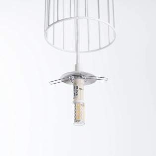 Lámpara colgante Zovolu blanco, 1 luz