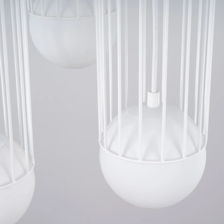 Lámpara colgante Zovolu blanco, 3 luces