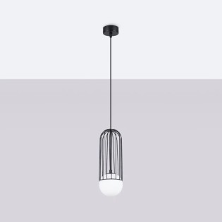 Lámpara colgante Zovolu negro, 1 luz