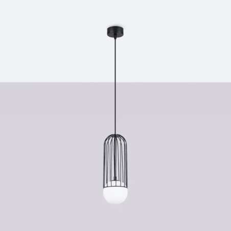 Lámpara colgante Zovolu negro, 1 luz