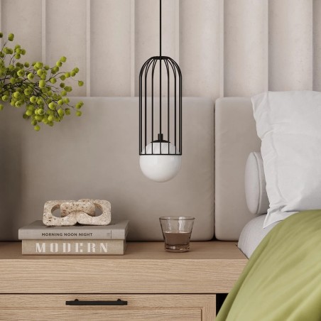 Lámpara colgante Zovolu negro, 1 luz