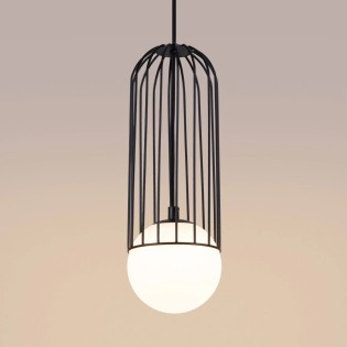 Lámpara colgante Zovolu negro, 1 luz