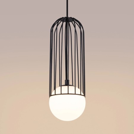 Lámpara colgante Zovolu negro, 1 luz