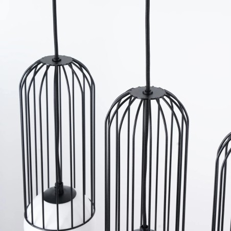 Lámpara colgante Zovolu negro, 3 luces