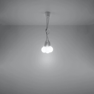 Lámpara colgante Tina blanco, 3 luces