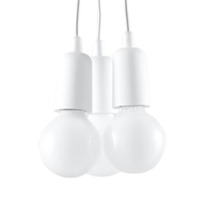 Lámpara colgante Tina blanco, 3 luces