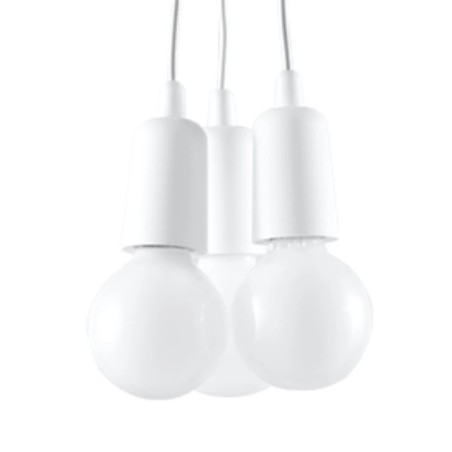 Lámpara colgante Tina blanco, 3 luces