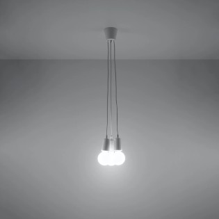 Lámpara colgante Tina blanco, 3 luces
