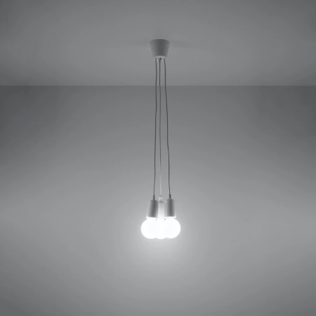 Lámpara colgante Tina blanco, 3 luces