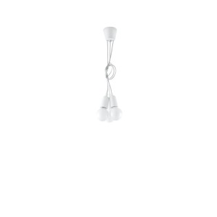 Lámpara colgante Tina blanco, 3 luces