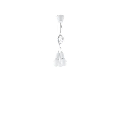 Lámpara colgante Tina blanco, 3 luces