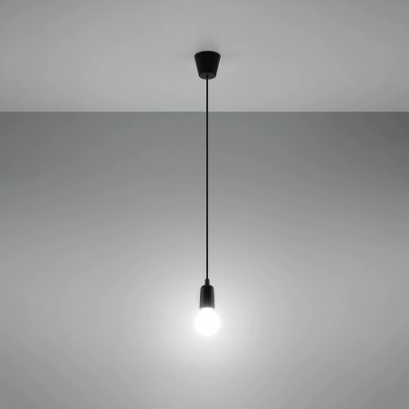 Lámpara colgante Tina negro, 1 luz