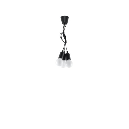 Lámpara colgante Tina negro, 3 luces