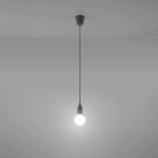 Lámpara colgante Tina gris, 1 luz