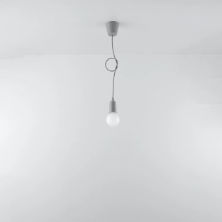 Lámpara colgante Tina gris, 1 luz