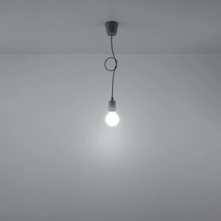 Lámpara colgante Tina gris, 1 luz
