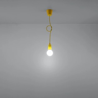 Lámpara colgante Tina amarillo, 1 luz