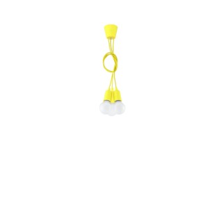 Lámpara colgante Tina amarillo, 3 luces